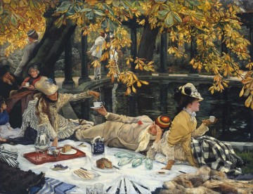 The Picnic James Jacques Joseph Tissot Oil Paintings